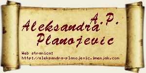 Aleksandra Planojević vizit kartica